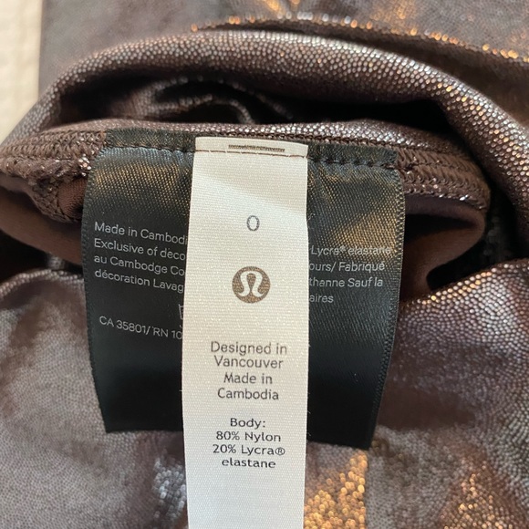 Lululemon Align High Rise Leggings 25" Shine Radiant Foil Size 0 NEW With Tags - Picture 7 of 7